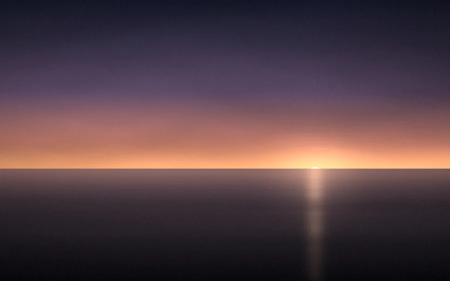Sunset over a calm sea