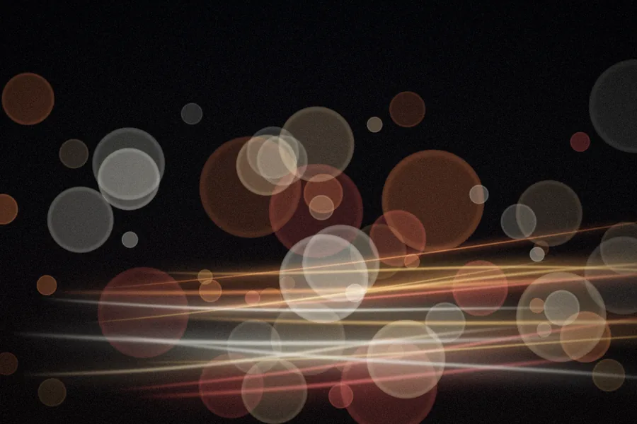 Light trails and soft bokeh