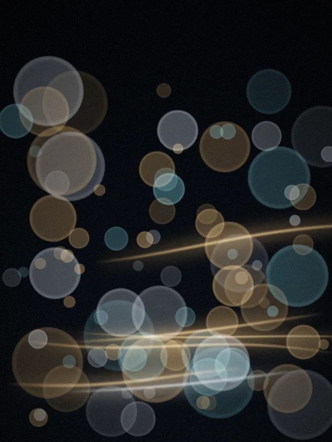 Teal and amber lights with trails